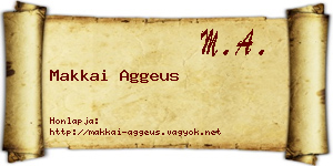 Makkai Aggeus névjegykártya